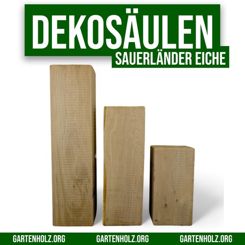 Dekosäule eiche holz säule - dekosäule,