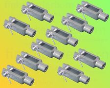 10x Gabelkopf 4x16 M4 inkl Splintbolzen DIN71751 verzinkt Gabelgelenk Gabelköpfe