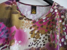 Trigema  Damen Shirt XXL 3/4 Arm  lila, beige