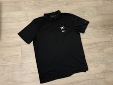 Adler Mannheim Poloshirt schwarz Eishockey Bauer Größe L kurzarm