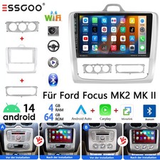 Android 13 Autoradio 4+64GB Carplay Für Ford Focus II MK2 2004-2011 GPS WIFI SWC