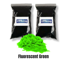 Flockfasern fluoreszierend