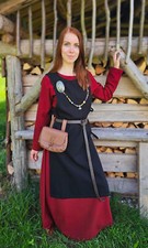 Klassisches Wikinger Überkleid schwarz Wikinger Kleid schwarz Wikingerkleid Larp