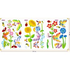 Riesiges Wandsticker Set Wandtattoo Schmetterlingswiese Schmetterlinge Kinder