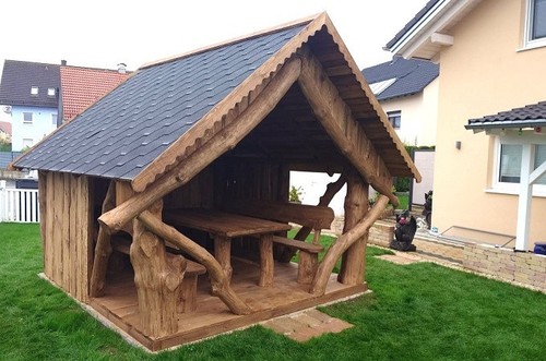 Holz pavillon urig - holz,