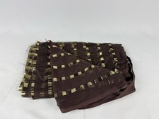 Brown & Gold Sheer Fabric Panels - 6 Pieces - Unique, Textured Look