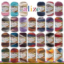 Alize 3 x 100 g Burcum Batik Wolle mit Farbverlauf Häkeln Stricken 27 Farben
