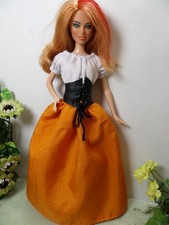 💙 3 Tlg. Rock Bluse Korsage