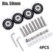 4x Gepäck Koffer Ersatz Räder Achsen 50mm/60mm Reparatur Mute Gummi Leis Rollen