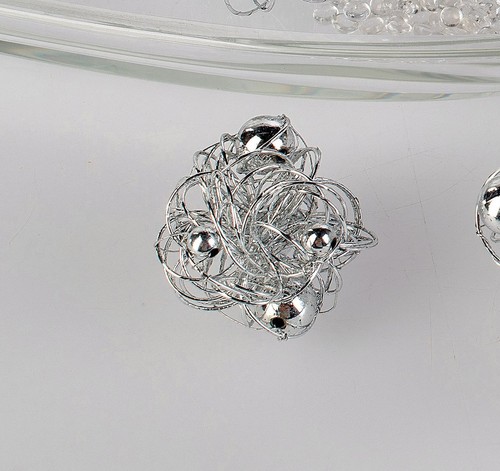 Deko kugel draht 5cm silber - draht, d.