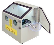 Sandstrahlkabine 110 Liter inkl. Zubehör Sandstrahlgerät mit Pistole grau  01386