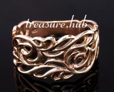 Solid 9K Gold Wide Filigree