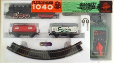 FLEISCHMANN, schönes STARTERSET Nr. 1040 mit DAMPFLOK, SPUR H0, vollständig TOP