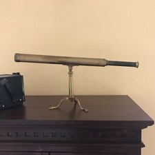 Antikes Tisch Telescope Fernrohr Messing
