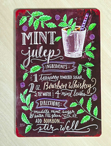 Metall dekoschild mint julep - mint,