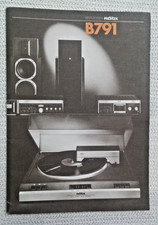 Original Bedienungsanleitung ReVox B791 Plattenspieler, BDA
