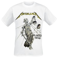 Metallica T-Shirt Herren Justice weiß Band-Merch, Bands