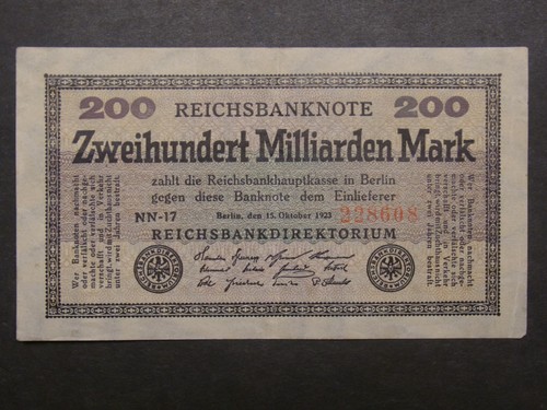 Alte geldschein 200 milliarden - geldschein,