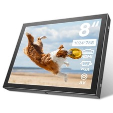 Eyoyo 8 Zoll Monitor 1024x768 HDMI/VGA /AV für Auto Rückfahrkamera PC DVD DVR