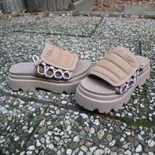 UGG DAMEN SANDALEN SANDALETTE PLATEAU BEIGE, Gr. 38