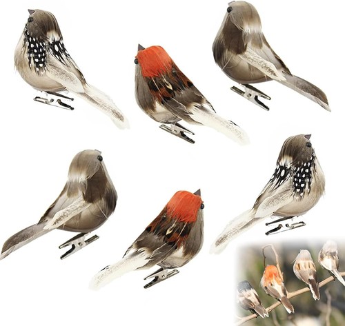 Künstliche federvögel set - künstliche,