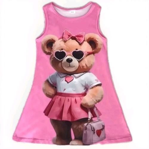 Niedliches mädchenkleid bär - niedliches,