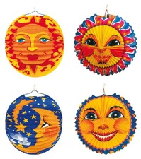 Lampion Mond sonne lampion 25cm