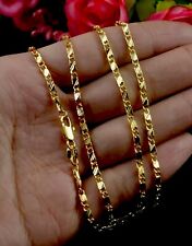 18k Goldkette Vergoldet Panzerkette vergoldet S925 Silber 40-55cm Kette