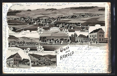Lithographie herold gasthof - lithographie, herold,