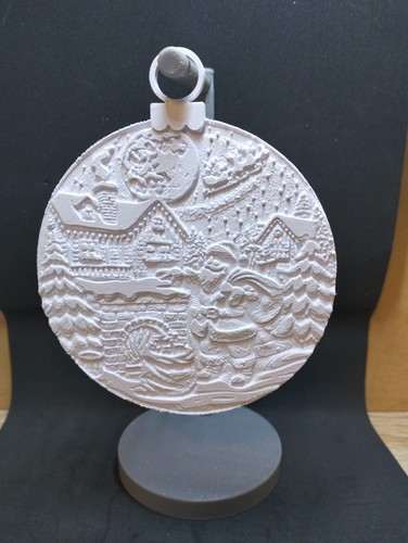 Christmas ornament with santa - ornament,