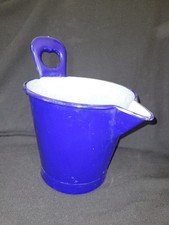 seltener blauer Emaille Melkeimer , vintage , Deko