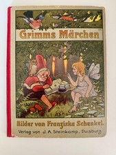 Grimms Märchen Bilder von Franziska Schenkel Steinkamp 1930er Buch Antik Vintage