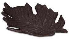 Deko schale blatt metall - schale, braun