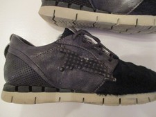 A.S.98 Damen Sneaker - Gr. 40 schwarz - Fell + silber/Nieten Akzente "schön"