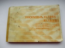 Bordbuch Fahrer-Handbuch Honda XL 125S XL 185S ET 3643701 Bedienungsanleitun