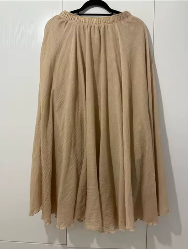 Maxirock leinen rock - maxirock, beige