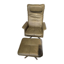 W. Schillig Sessel 31702 Leder Z6936 Camouflage Braun Grün Sternfuß 