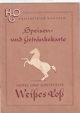 DDR Speisekarte Bautzen HO