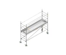 Schmales Zimmergerüst AH 3,2 m Fahrgerüst Rollgerüst Plattform 2,85 m x 0,75 m