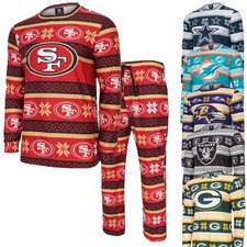 NFL Teams Winter XMAS Pyjama Schlafanzug Hose Shirt Set