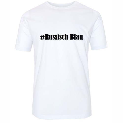 Shirt russisch blau hashtag - #russisch,