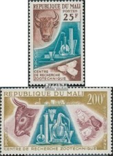 Briefmarken Mali 1963 postfrisch Mi 58-59 Sonstige Säugetiere (Affen / Dinos / E