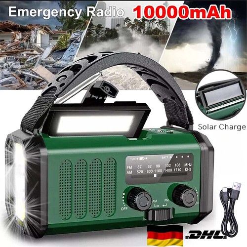 Neu kurbelradio 10000mah solar - 10000mah,
