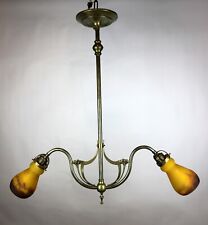 Feiner jugendstil Leuchter - gv de Croismare - Messing - 2-flammig