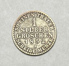 1 Silbergroschen (30/1 Taler), Altdeutschland Preußen 1852 ss