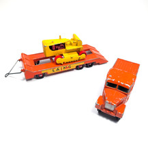 Matchbox Lesney King Size No.8 SCAMMEL 6x6 Tractor with Trailer and Bulldozer