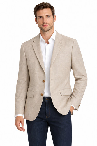 Beige reines 100 - leinen, sakko