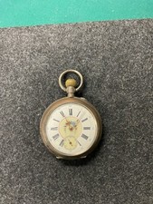 Taschenuhr Gallone, 800er Silber, Sekundzeiger, 6 Rubis No 11590