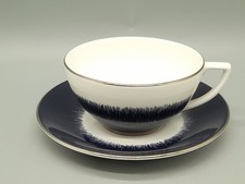 Wedgwood Jasper Conran Navy Fring große Teetasse Untertasse England Porzellan
