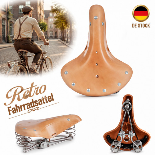 Ledersattel echtleder retro - ledersattel,